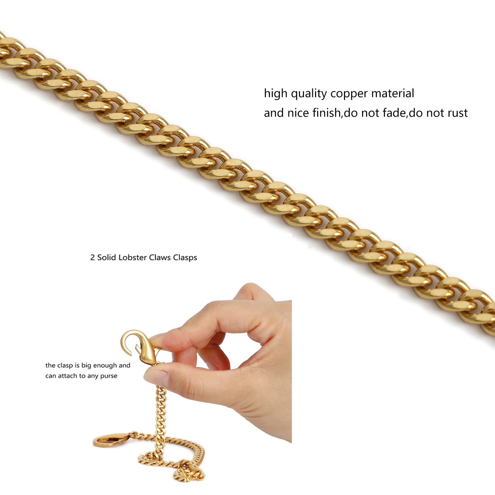 Mini Purse Chain Strap Replacement - 48 Inch Antique Gold Handbag Crossbody Shoulder Strap Accessory for Women's Bags | Perfect for Daily Use, Parties & Travel