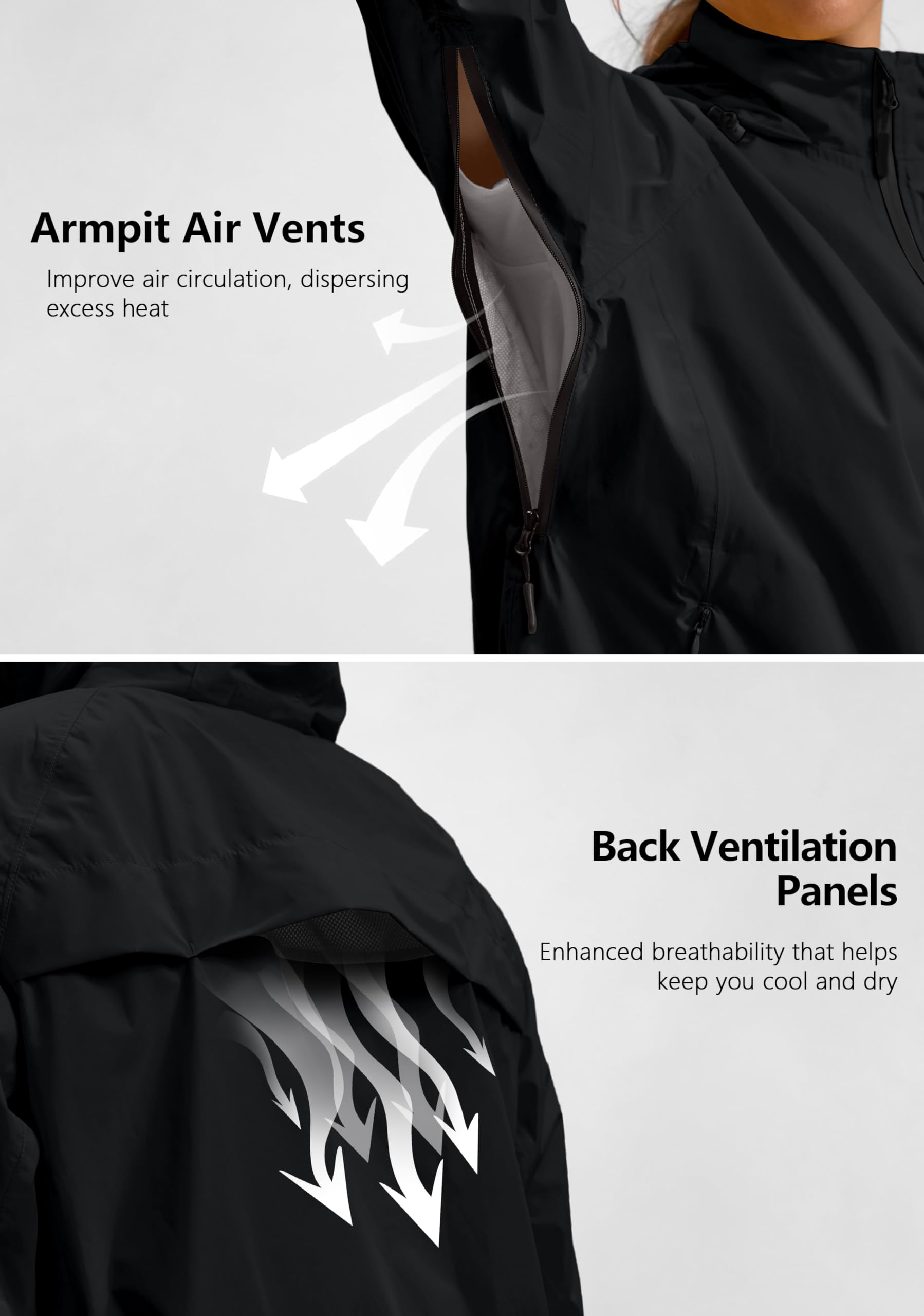 Bikewa Women's Waterproof Cycling Rain Jacket - Lightweight Windproof Running Windbreaker with Reflective Strips & Packable Hood - Perfect for Outdoor Cycling, Jogging, Hiking & Rainy Day Commutes