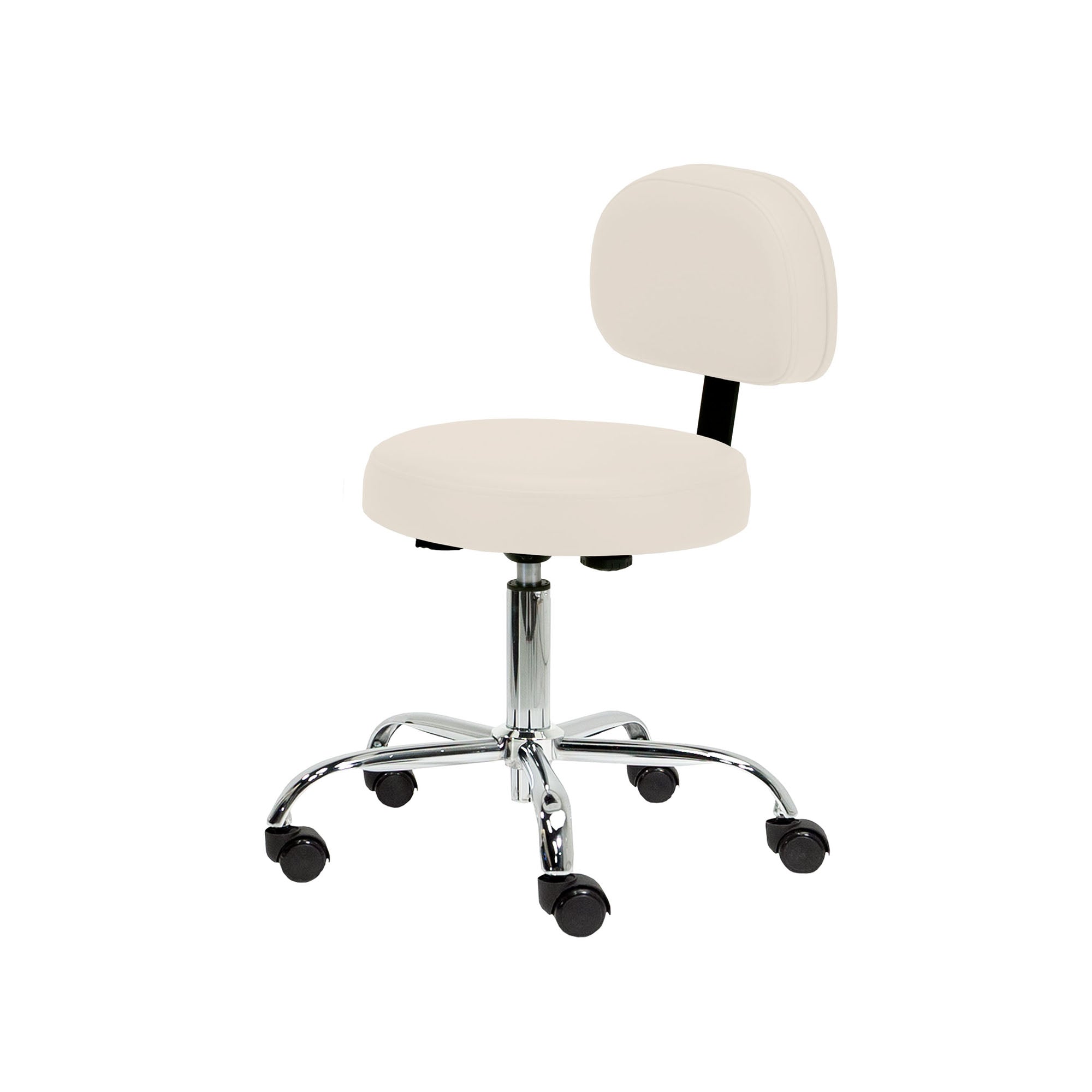 Living Earth Crafts Adjustable Pneumatic Stool with Backrest - Ergonomic Massage Stool for Spa, Salon & Home Use