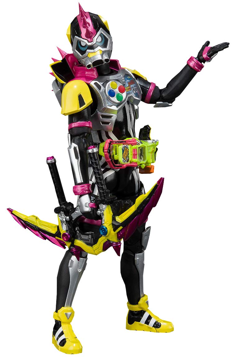 Bandai Tamashii Nations S.H. Figuarts Kamen Rider Laser Turbo Bike Gamer Level 0 Action Figure - Kamen Rider Ex-Aid Collectible Toy for Anime Fans & Model Display