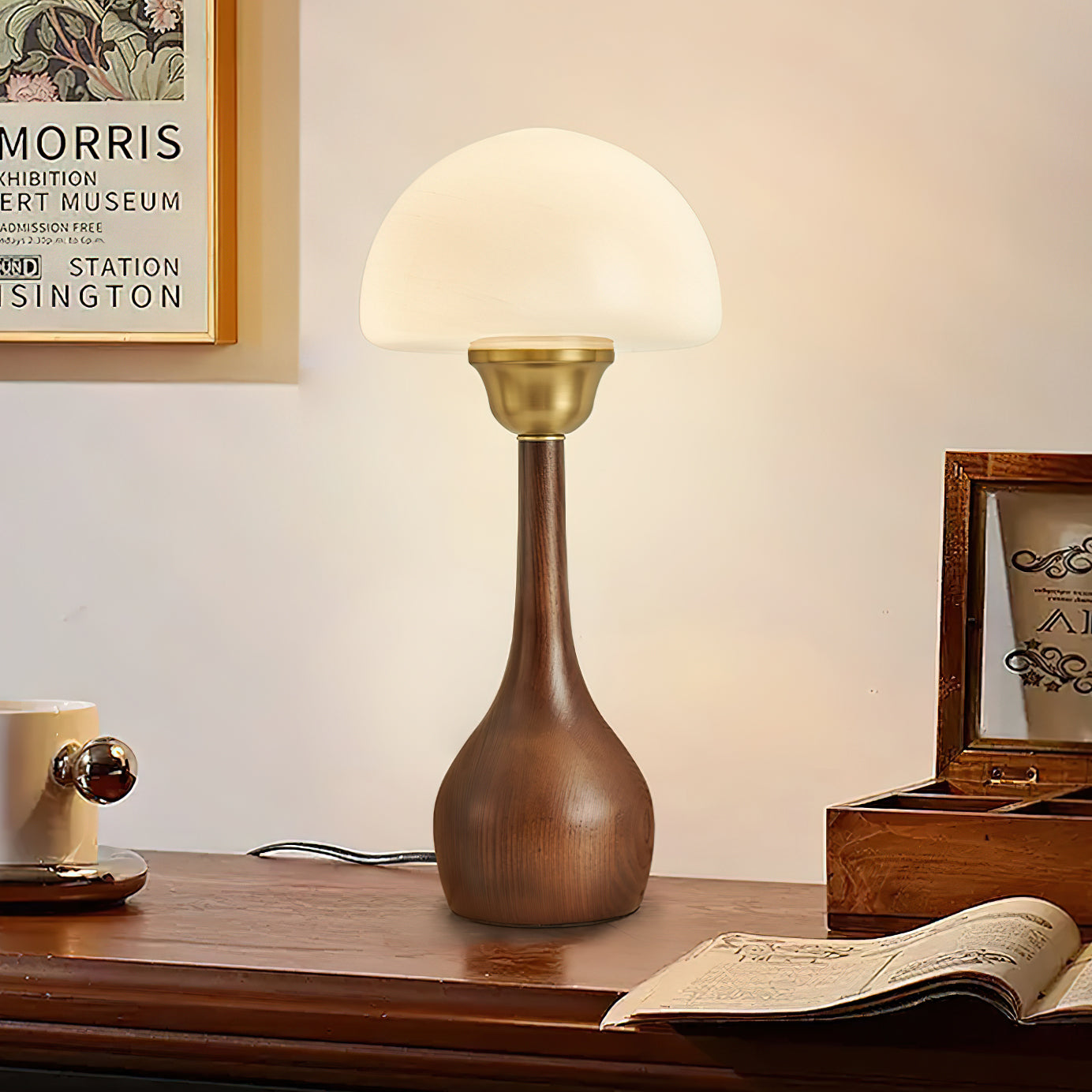 Alice Table Lamp - Modern LED Bedside Lamp with Touch Control & USB Port - Perfect for Bedroom, Living Room, and Office Lighting