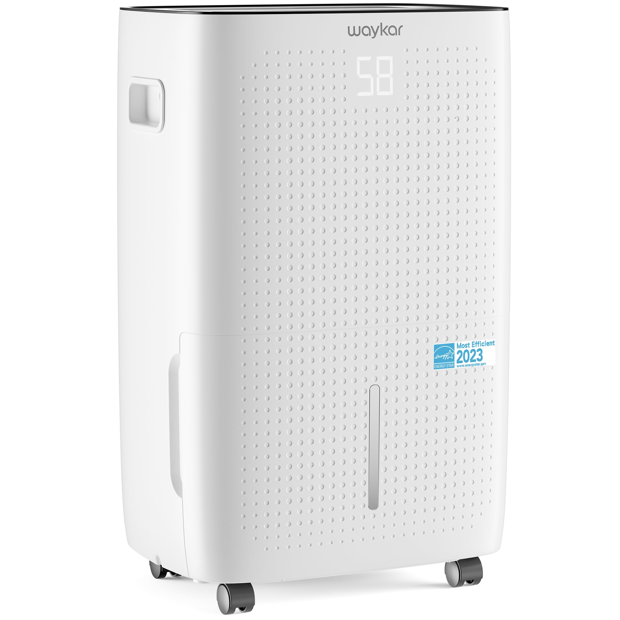 Waykar 150 Pints 7000 Sq Ft Energy Star Certified Commercial Dehumidifier with Drain Hose - Powerful Moisture Control for Large Basements, Warehouses, Home Storage & Industrial Spaces | Ideal for High Humidity Areas & Water Damage Prevention