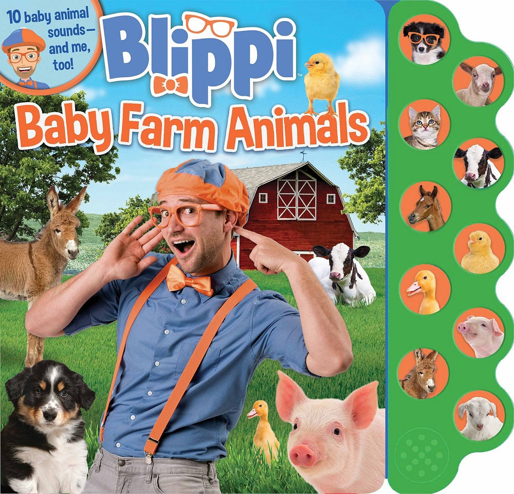 Blippi Baby Farm Animals Sound Book - Interactive Learning Toy for Toddlers, Educational Gift for Kids - Perfect for Playtime, Storytime & Early Childhood Development