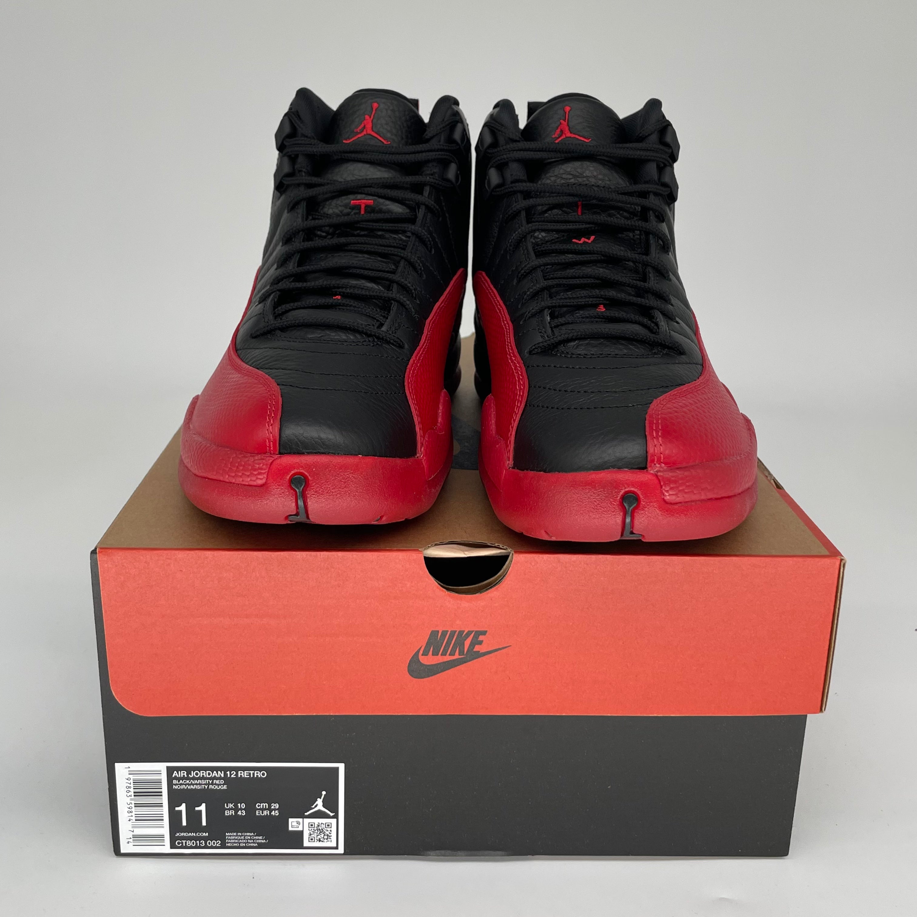 AIR JORDAN 12 Retro Flu Game Basketball Shoes Men's Size 11 - Black/Red (CT8013-002) | Authentic Sneakers for Basketball, Streetwear & Collectors