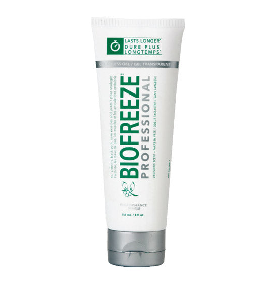 Biofreeze Professional Pain Relief Gel - 4 oz Tube for Muscle & Joint Pain - Fast-Acting Cooling Gel for Athletes, Arthritis & Back Pain Relief