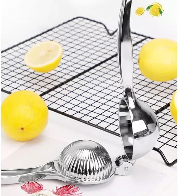 Premium Stainless Steel Lemon Squeezer - Heavy Duty Manual Citrus Juicer for Lime, Orange & Lemon | Small Kitchen Gadget for Cocktails, Baking & Healthy Juicing | Elito Home & Garden®