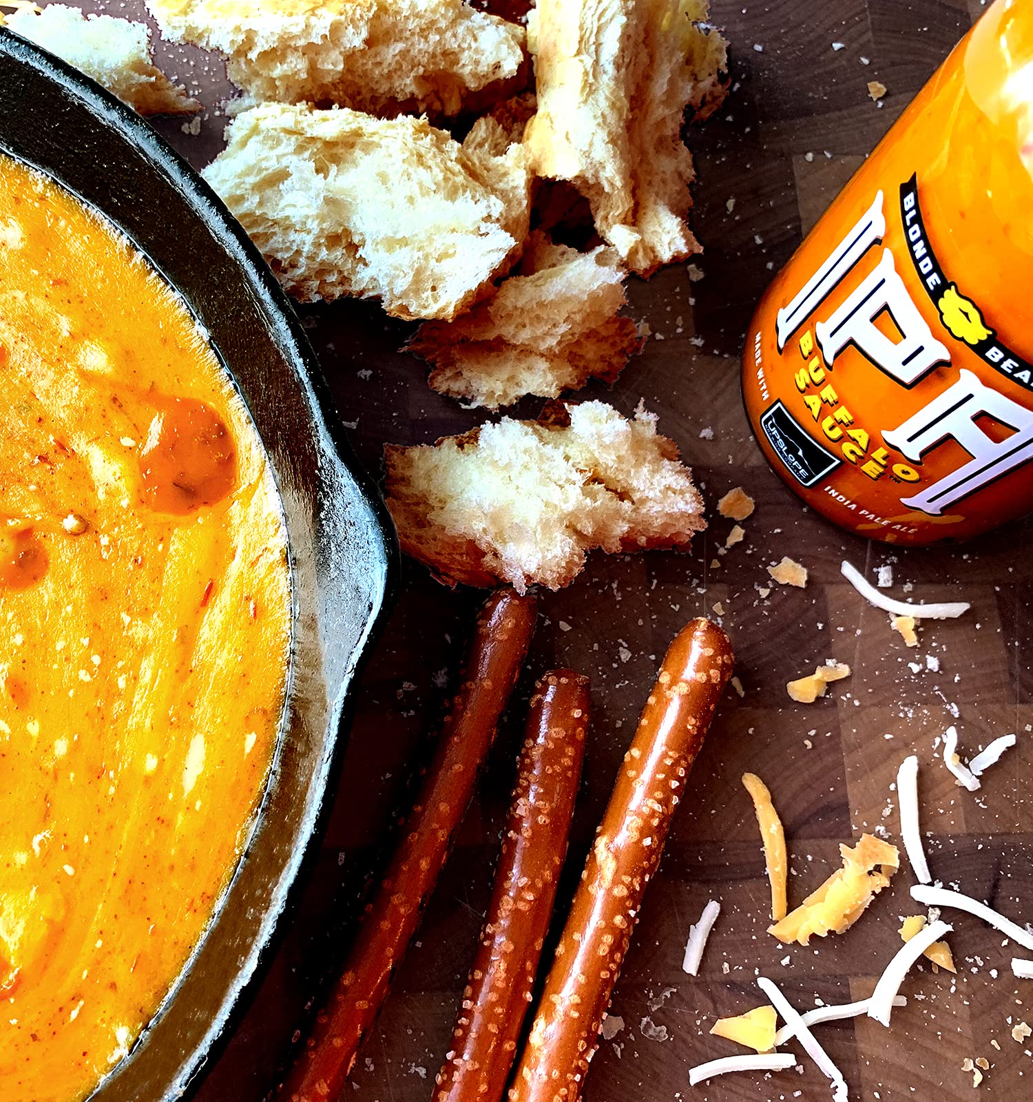 Blonde Beard's Buffalo Sauce Flight - 4 Pack Hot Sauce Sampler with Chicken & Waffles, IPA Buffalo, Black Magic & Holy Hell (Mild to Extra Hot) - Perfect for Wings, Burgers, Pizza & Dips (4 x 12 fl oz Bottles) - Spicy Gourmet Sauce Gift Set