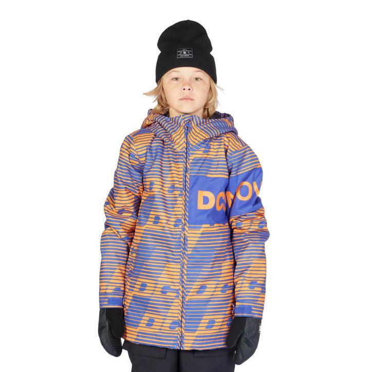 DC Propaganda Kids' Blue & Orange Snow Jacket - Waterproof Winter Coat for Boys & Girls - Perfect for Skiing, Snowboarding & Outdoor Adventures