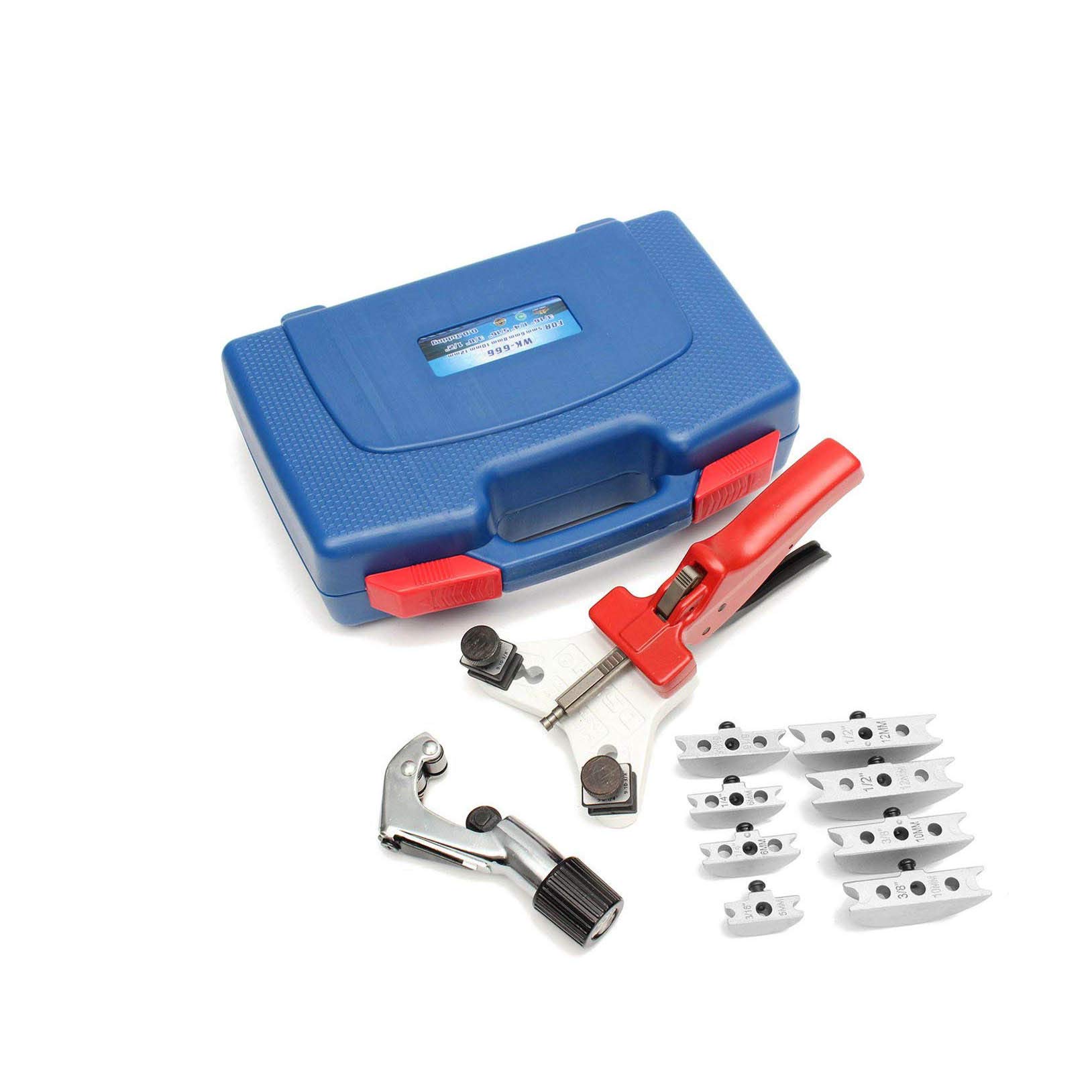 Heavy Duty Manual Tube Bender Set 5-12mm for Steel & Copper Pipes with Tube Cutter - Perfect for Plumbing, HVAC, and Automotive Repair Projects