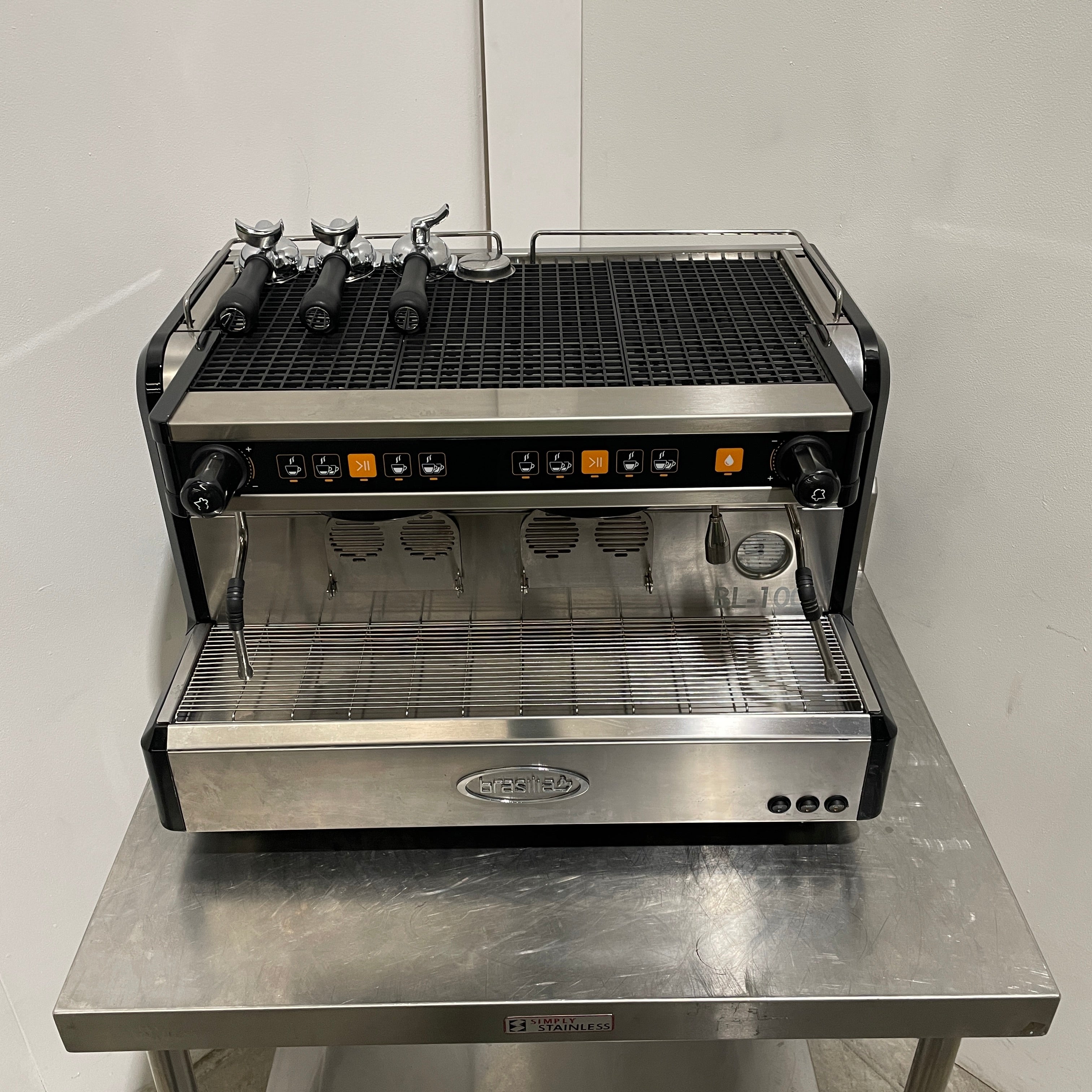 Brasilia BL 100 2 Group Commercial Coffee Machine for Restaurants & Cafes - Professional Espresso Maker with High Capacity