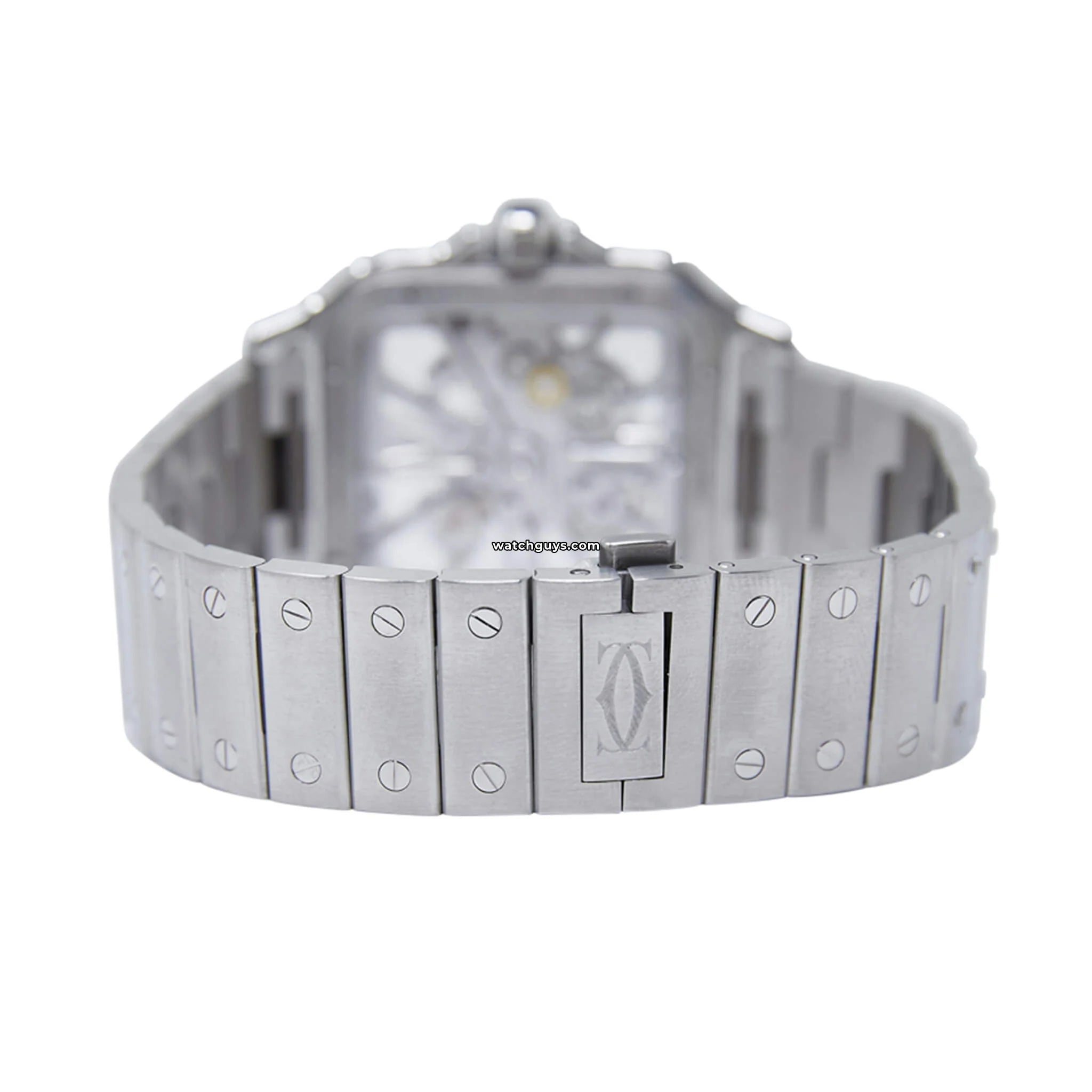 Cartier Santos Skeleton Large Men's Watch WHSA0015 - Luxury Skeleton Dial Automatic Watch for Business & Formal Occasions