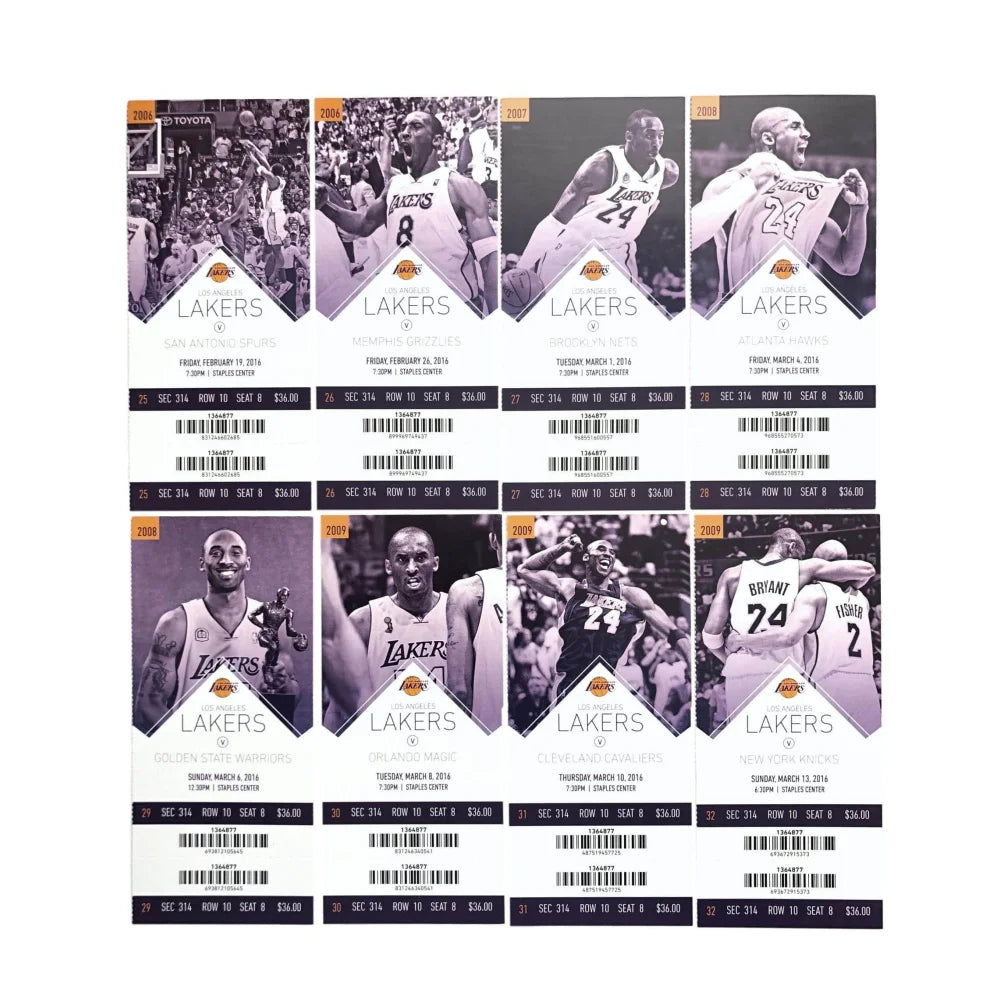 Kobe Bryant Autographed Final Lakers Game Ticket - Season Inscribed 
