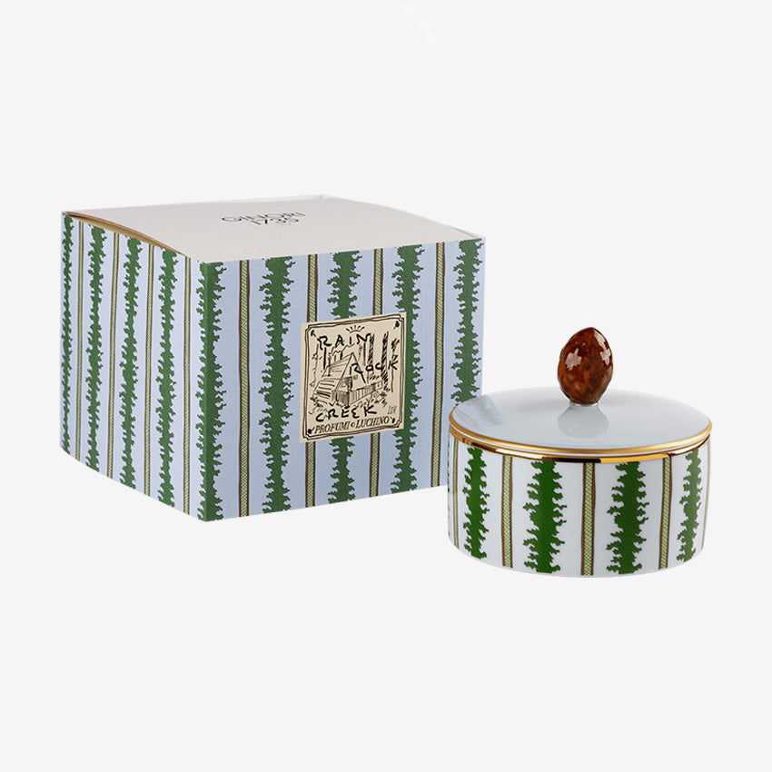 Ginori 1735 Profumi Luchino Large Porcelain Trinket Box - Rain Rock Creek Design | Elegant Jewelry Storage & Home Decor for Dresser, Vanity or Gift