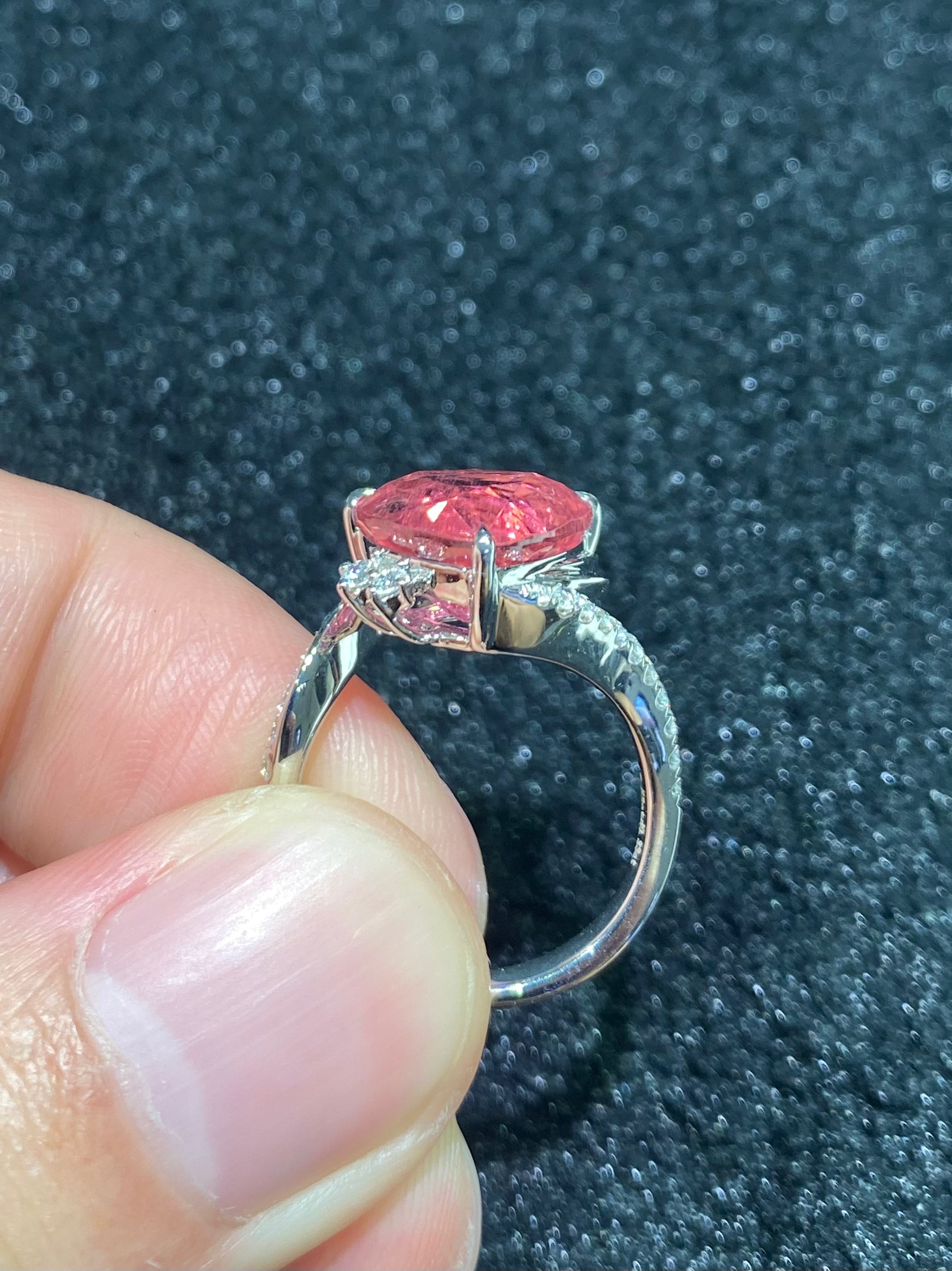 5.52ct Natural Pink Tourmaline Ring for Women - Elegant Gemstone Jewelry Gift for Anniversary, Birthday & Special Occasions