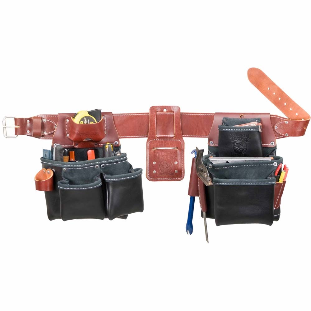 Occidental Leather B5080DBLH LG Pro Framer Set - Heavy Duty Black Leather Tool Belt for Carpenters & Construction Workers - Perfect for Framing, Roofing & General Contracting Work