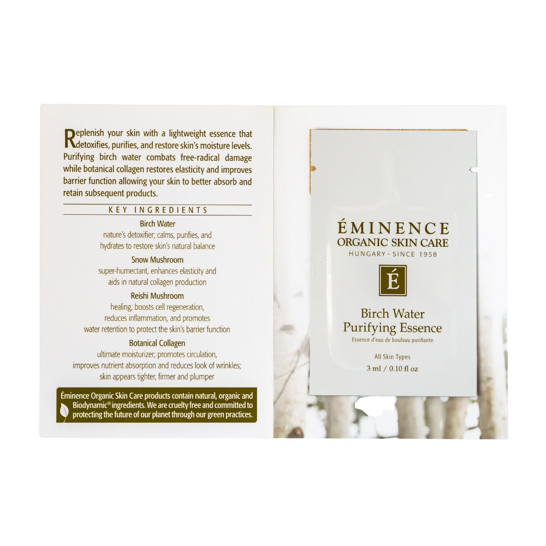 Eminence Organics Birch Water Purifying Essence - Organic Facial Toner for Acne & Oily Skin | Detoxifying & Hydrating Skincare for Daily Use | Cruelty-Free & Vegan