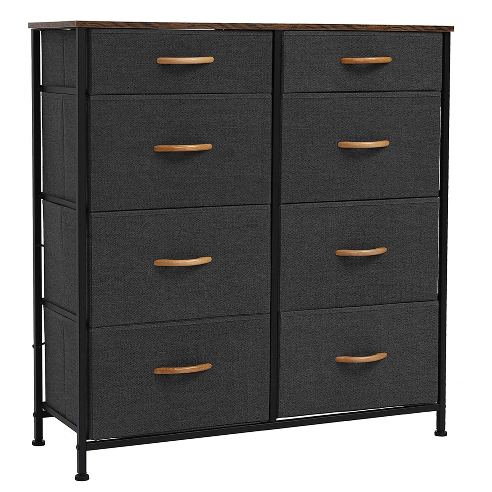 Bysesion GT1-XJ Vertical Furniture Storage Tower - Sturdy Steel Frame with Easy Pull Fabric Bins - 8 Drawer Organizer for Bedroom, Hallway, Entryway & Closets - Perfect for Small Space Organization & Home Decor