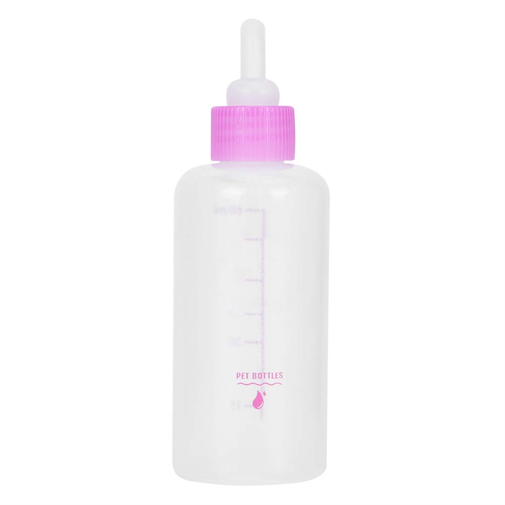 **Pink Pet Milk Bottle - Portable Puppy Feeding Bottle for Outdoor Travel, Hiking & Camping - Ideal for Puppies, Kittens & Small Pets**