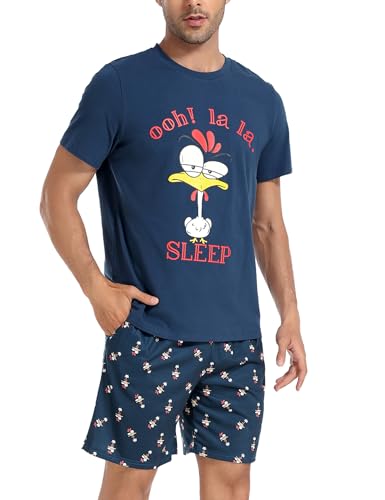 Dark Blue Chicken Print