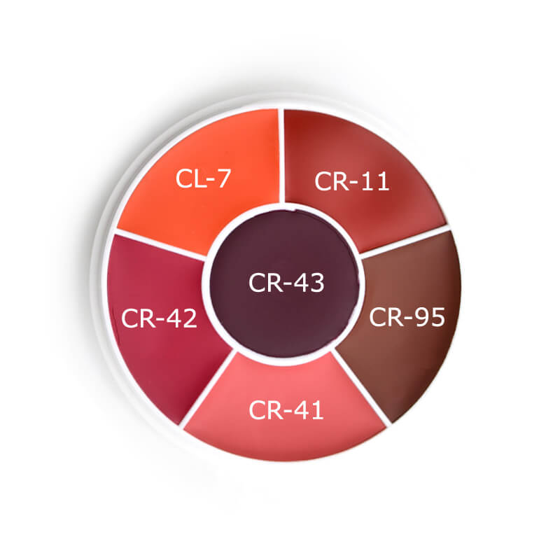 Ben Nye Creme Rouge Wheel CR 300 - Professional Makeup Blush Palette for Cheeks & Contouring - Perfect for Stage, Photography & Special Effects Makeup
