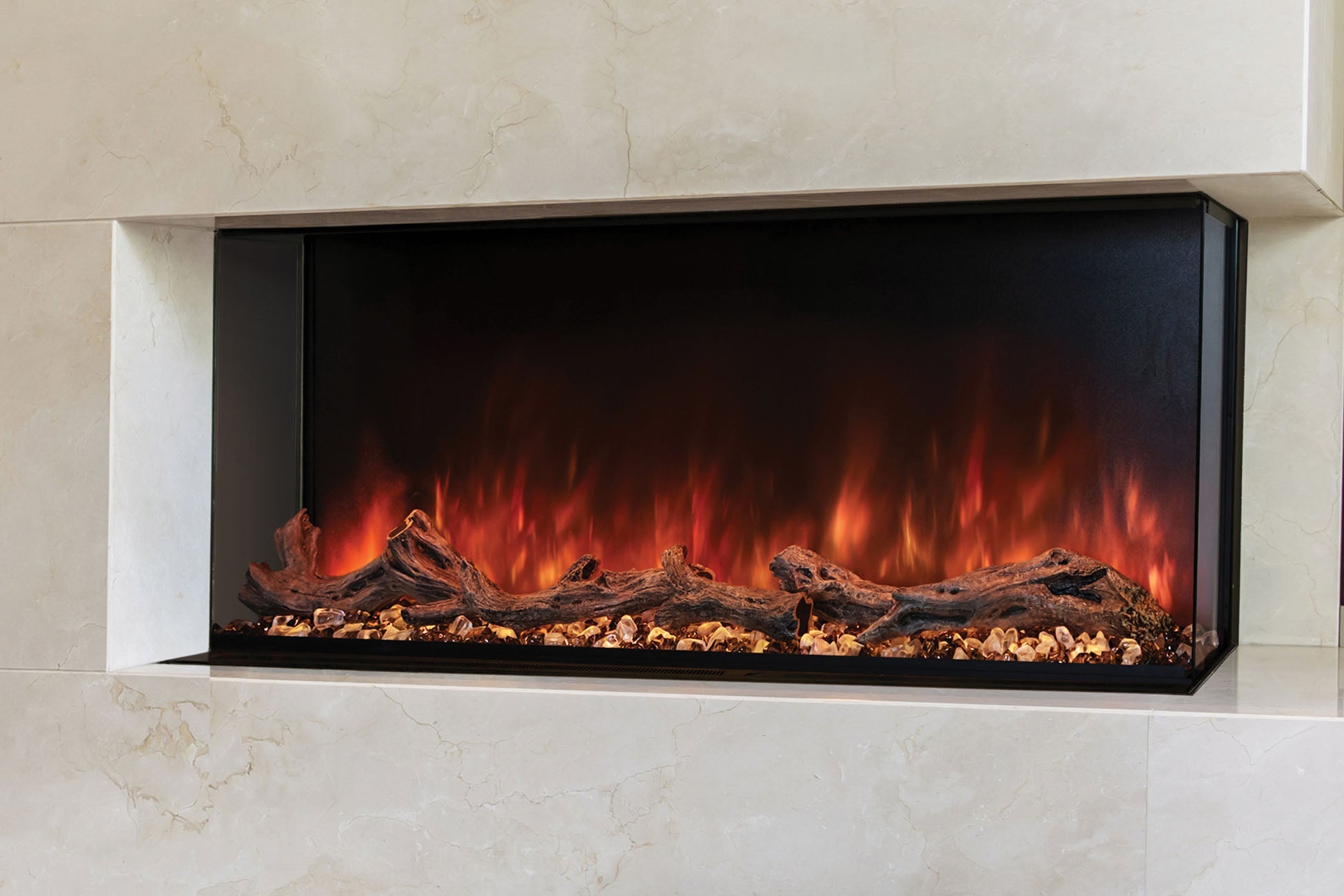 Modern Flames Landscape Pro Multi 80-Inch 3-Sided/2-Sided Built-In Electric Fireplace - Perfect for Living Rooms, Bedrooms & Home Theater Spaces