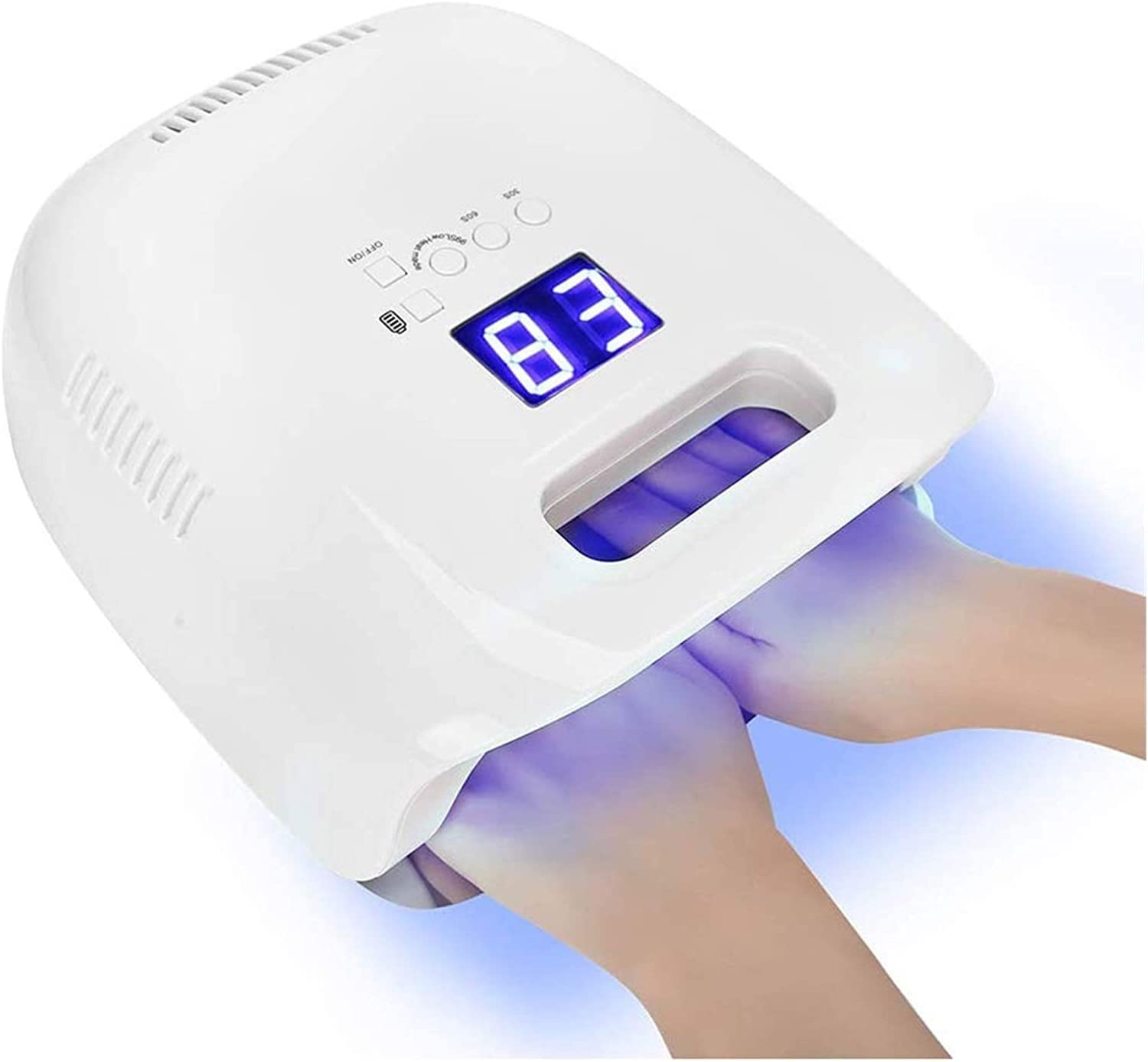 Professional LED Nail Lamp for Gel Polish Curing - Anti-Aging UV/LED Nail Light with Base Coat, Top Coat & Poly Gel Extension Kit - Perfect for Nail Art, Salon & Home DIY Manicure/Pedicure (Great Gift for Nail Lovers)