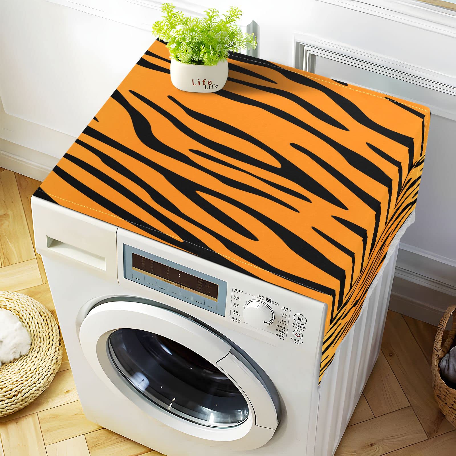 Waterproof Non-Slip Tiger Print Washing Machine Cover - 51