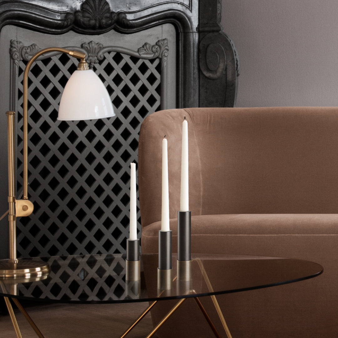 GUBI Space Copenhagen Candlestick - Modern Scandinavian Candle Holder for Dining Table, Wedding & Home Decor
