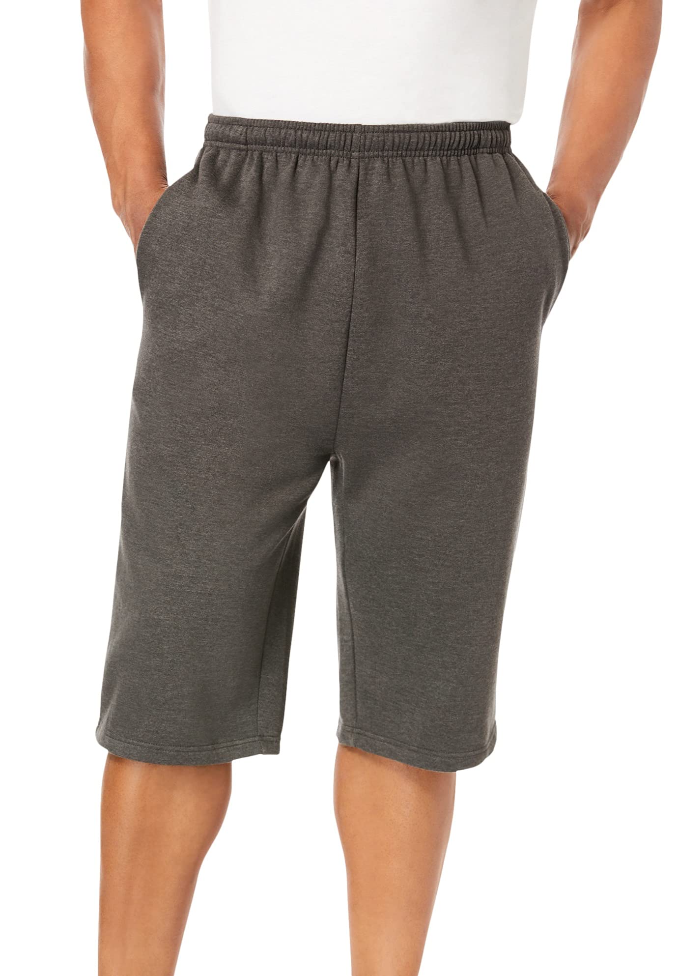 KingSize Men's Big & Tall Fleece Extra Long Shorts - Warm Winter Lounge Pants for Tall Men - Perfect for Home Relaxation, Lounging & Sleepwear