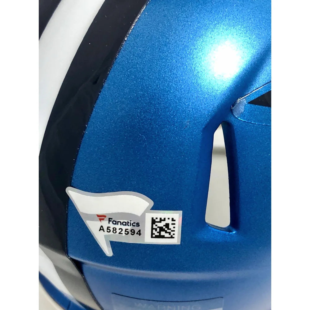 Authentic Ceedee Lamb Signed Dallas Cowboys Speed Blaze Blue Mini Helmet with COA - Perfect for NFL Collectors, Sports Memorabilia Displays & Cowboys Fan Gifts