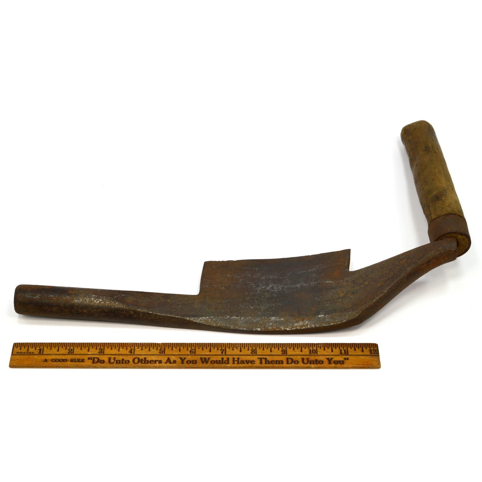Antique COOPERS CHAMFER DRAW KNIFE by L&I.J WHITE - L Shaped 5 CURVED BLADE c1837 - Vintage Woodworking Tool for Barrel Making & Carpentry Projects