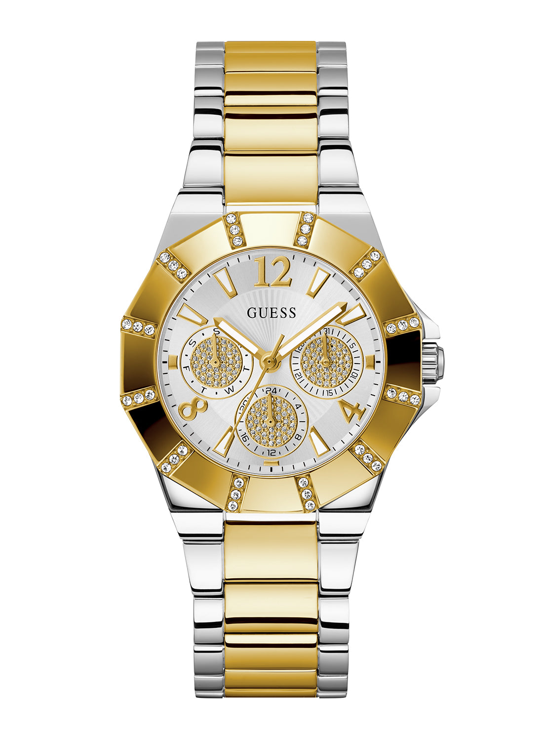 Luxury Gold and Silver Sunray Glitz Watch for Women - Elegant Dress Watch for Parties, Weddings & Special Occasions