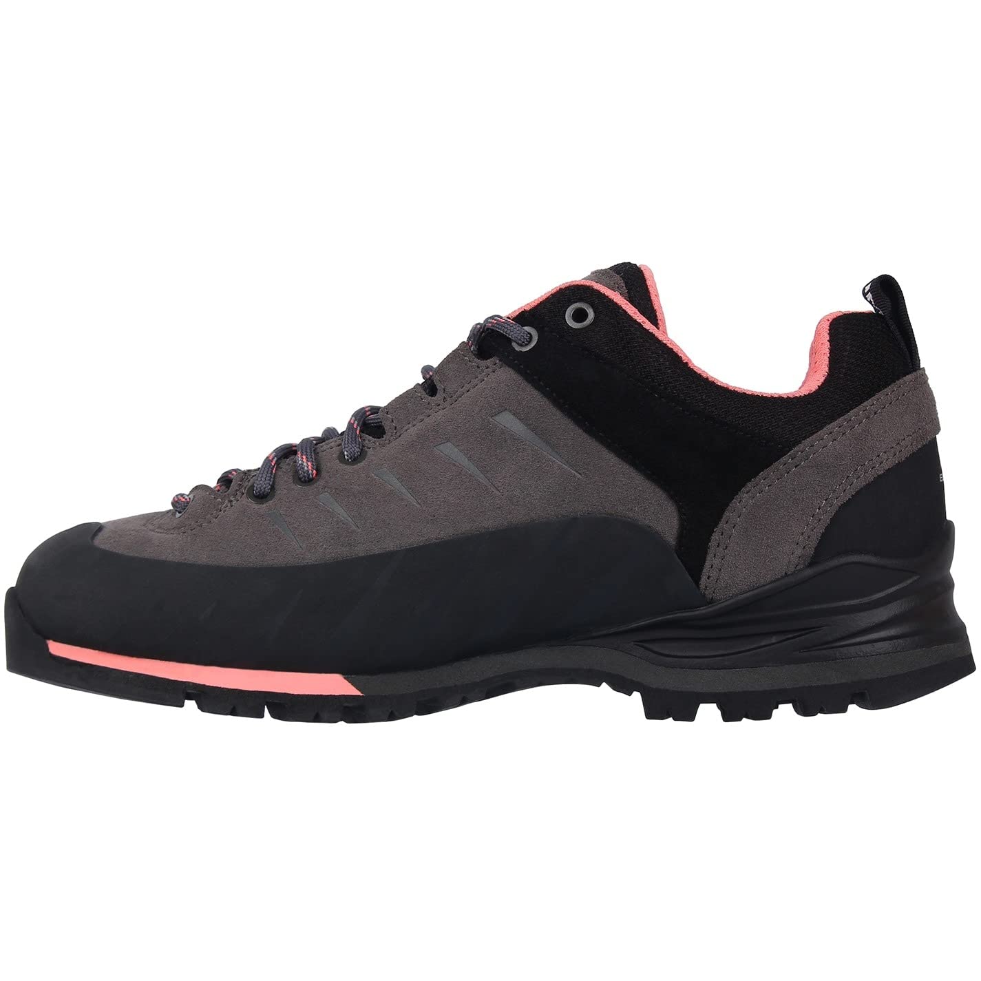 Karrimor Hot Route Women's Walking Shoes - Lightweight Hiking & Trail Shoes for Women, Charcoal/Coral, Size 7.5 US - Perfect for Outdoor Adventures, Gym Workouts & Daily Walking