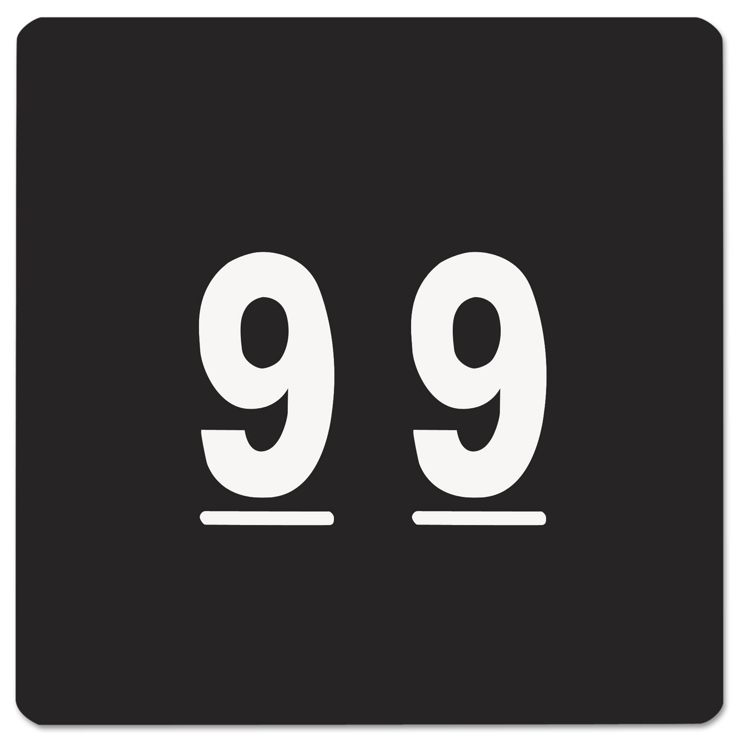 Smead 67429 Single Digit End Tab Labels - Black 250/Roll for File Organization