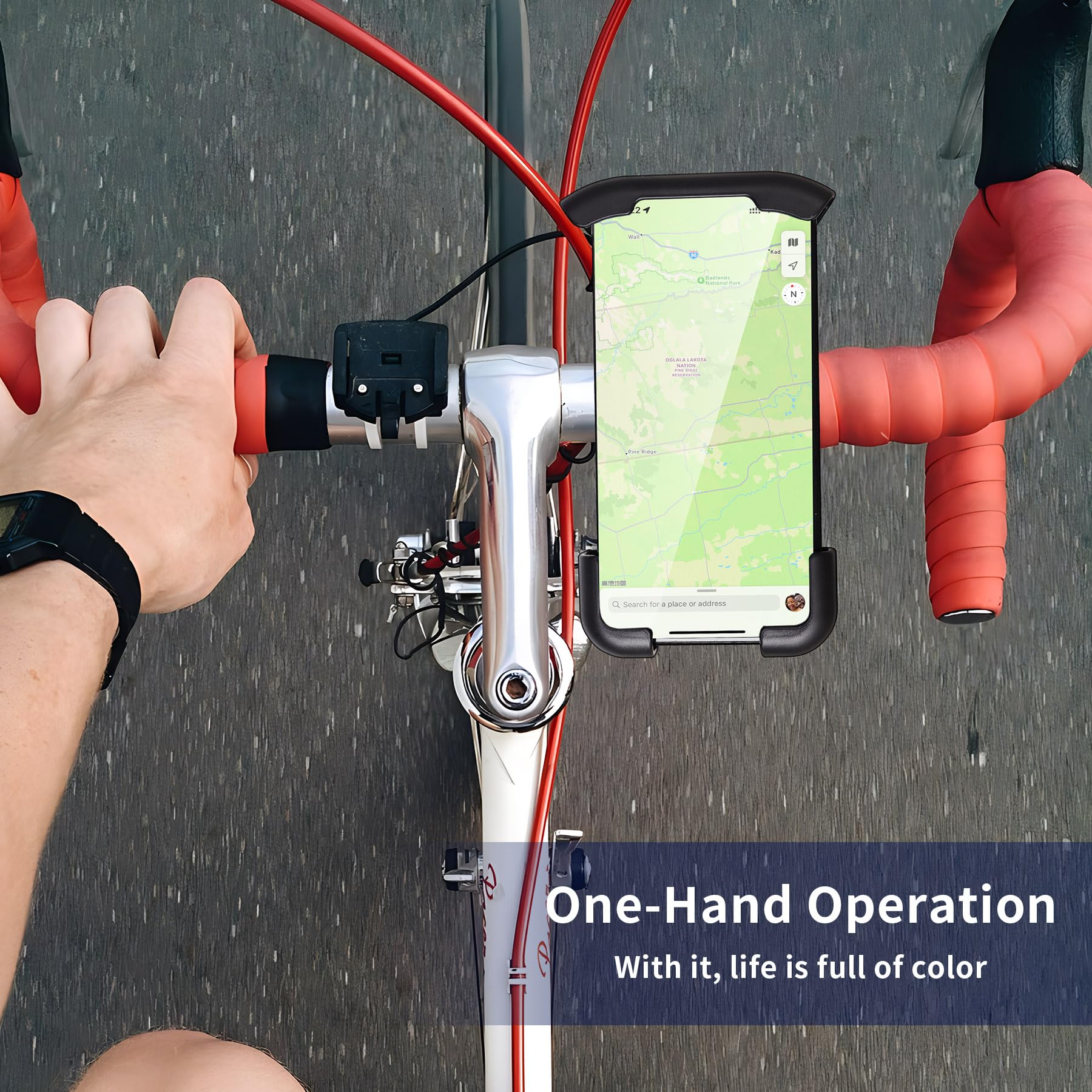 VATAPO Motorbike Phone Mount - Universal Bike/Scooter Phone Holder, Secure Cell Phone Clamp for 4.7-7.2