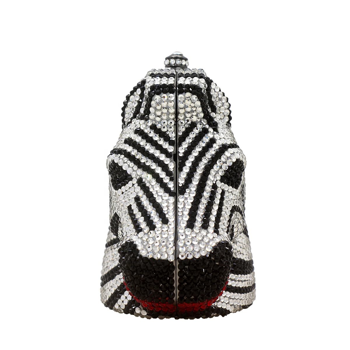 Luxury Sparkly Rhinestone Crystal Women's Mini Horse Head Evening Clutch Purse - Elegant Handbag for Party, Prom, Banquet & Special Occasions