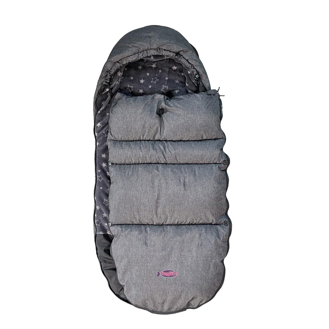 FunLife Adjustable Winter Stroller Bunting Bag for Toddlers 0-4T - Waterproof Removable Sleeping Bag with Front Height Adjustment - Perfect for Outdoor Walks, Shopping & Winter Travel