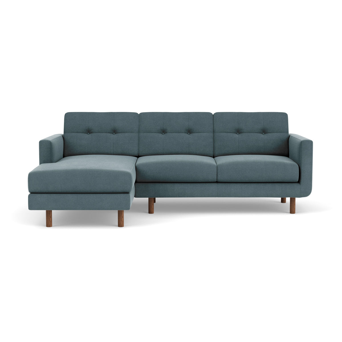 Conrad Fabric Left Chaise Sofa - Modern L-Shaped Sectional Couch with Reversible Chaise Lounge for Living Room, Apartment & Home Theater Comfortable Seating