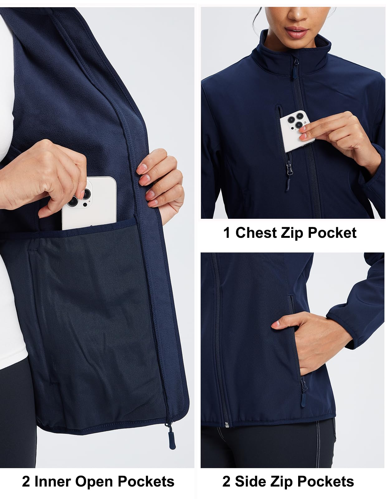 Women's Softshell Jacket with Fleece Lining - Windproof Athletic Outerwear for Running, Hiking & Travel | Perfect for Outdoor Adventures, Winter Sports & Casual Wear