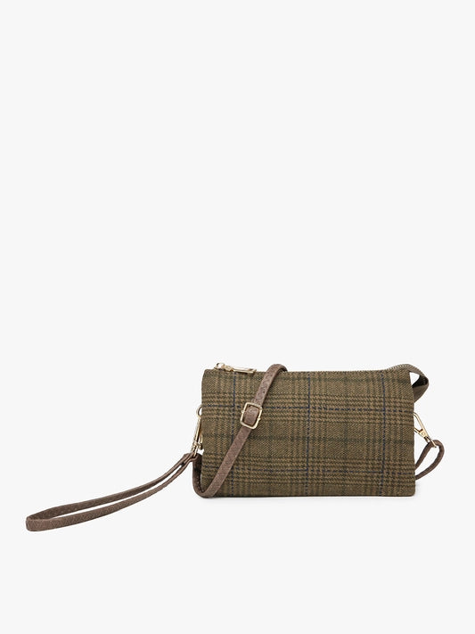 Riley Plaid Crossbody Purse & Wristlet Bag - Stylish Small Handbag for Women, Perfect for Daily Use, Shopping, and Travel Accessories
