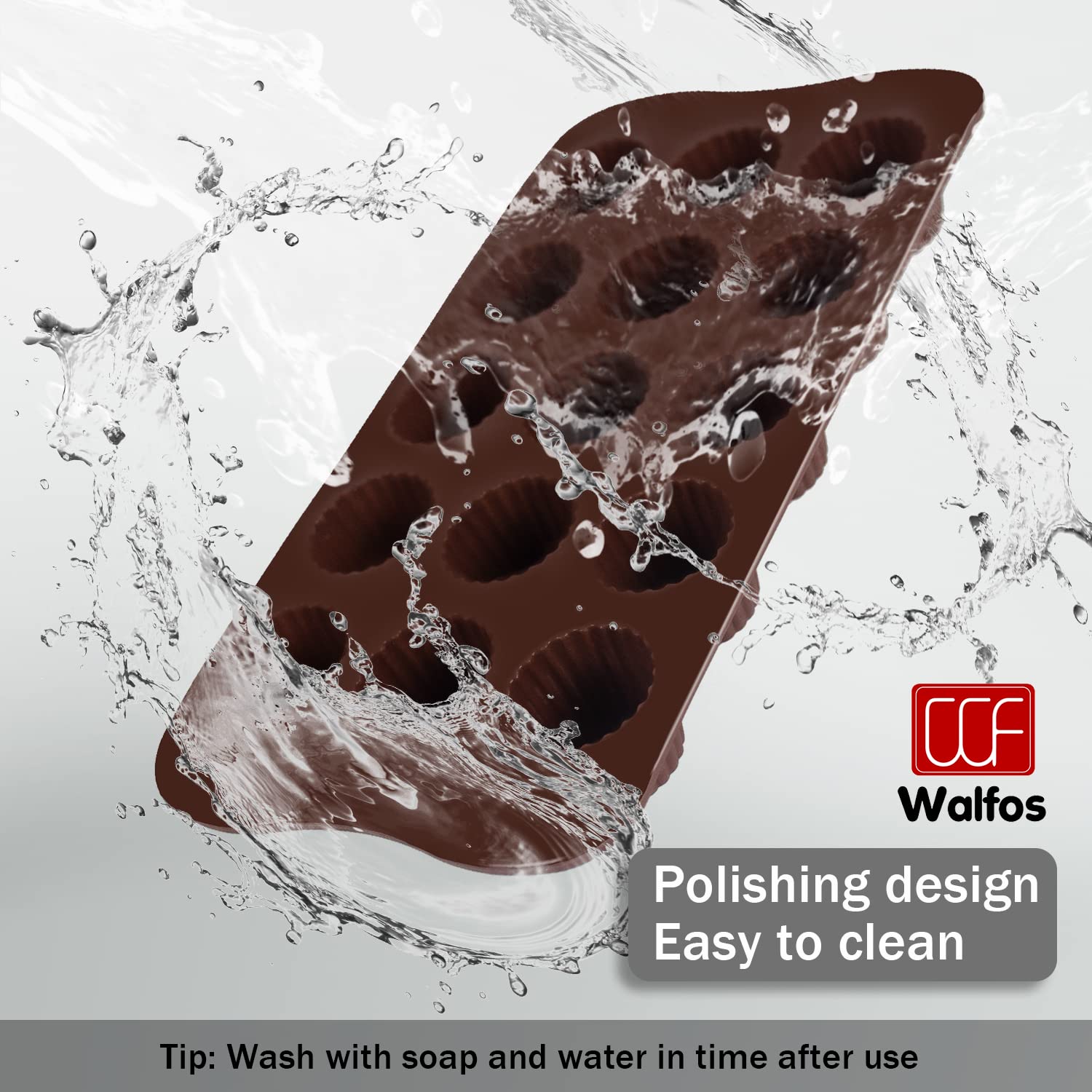 Walfos Silicone Peanut Butter Cup Mold Set of 3 - Perfect for Keto Fat Bombs, Candy Making, Dark Chocolate & Mini Peanut Butter Cups | Ideal for Keto Diet, Homemade Treats & Party Favors
