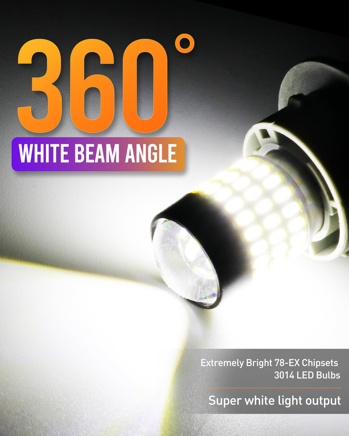 2 Pack 900 Lumens Super Bright 1157 LED Bulbs - 3014 78-EX Chipsets for Turn Signal & Tail Lights (Xenon White) - Perfect for Cars, Trucks, SUVs & Motorcycles