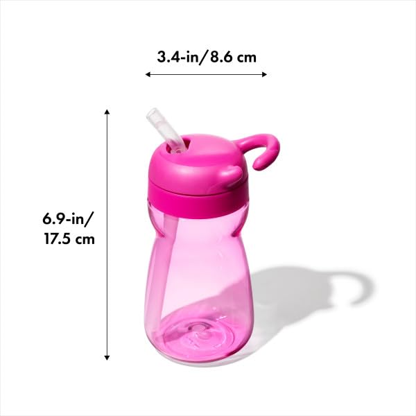 OXO Tot Adventure Water Bottle for Kids - Leak-Proof, BPA-Free, 12oz, Pink - Perfect for School, Travel & Outdoor Activities