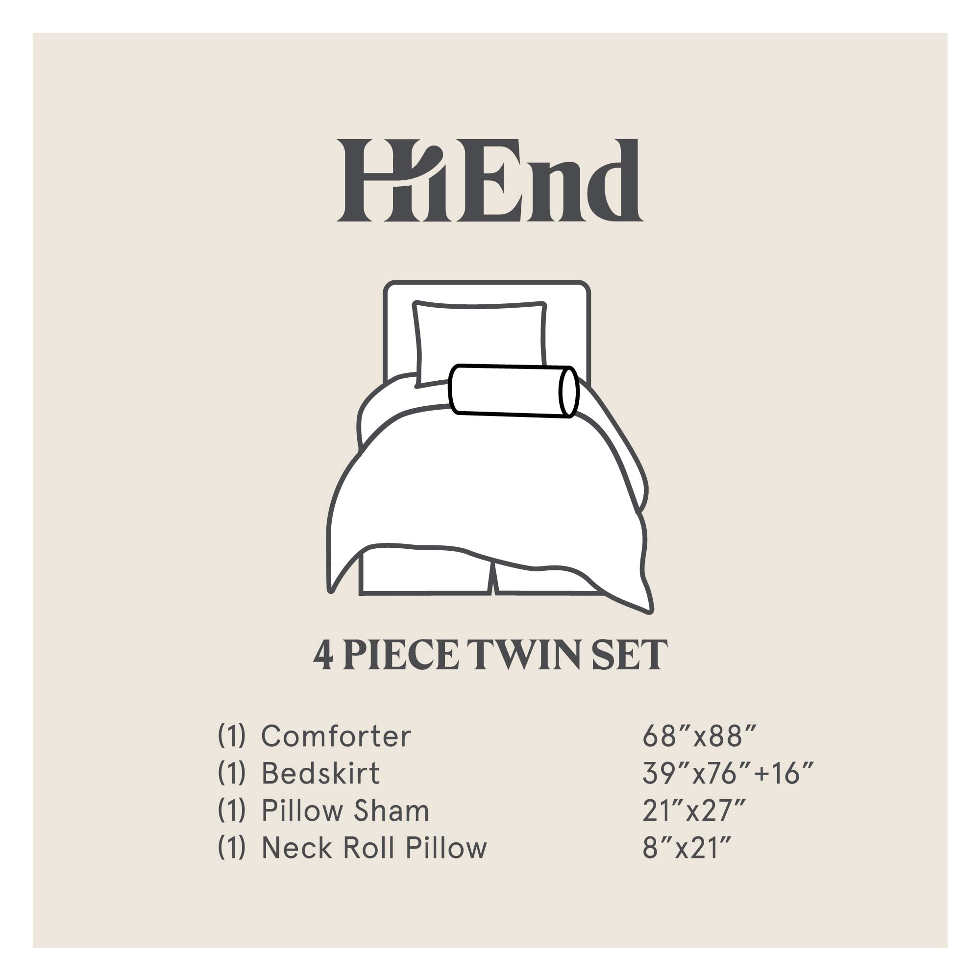 Premium H HIEND ACCENTS Comforter Set - Soft Polyester Cotton Blend, Red & Brown, Twin Size - Cozy Bedding for Kids & Guest Rooms