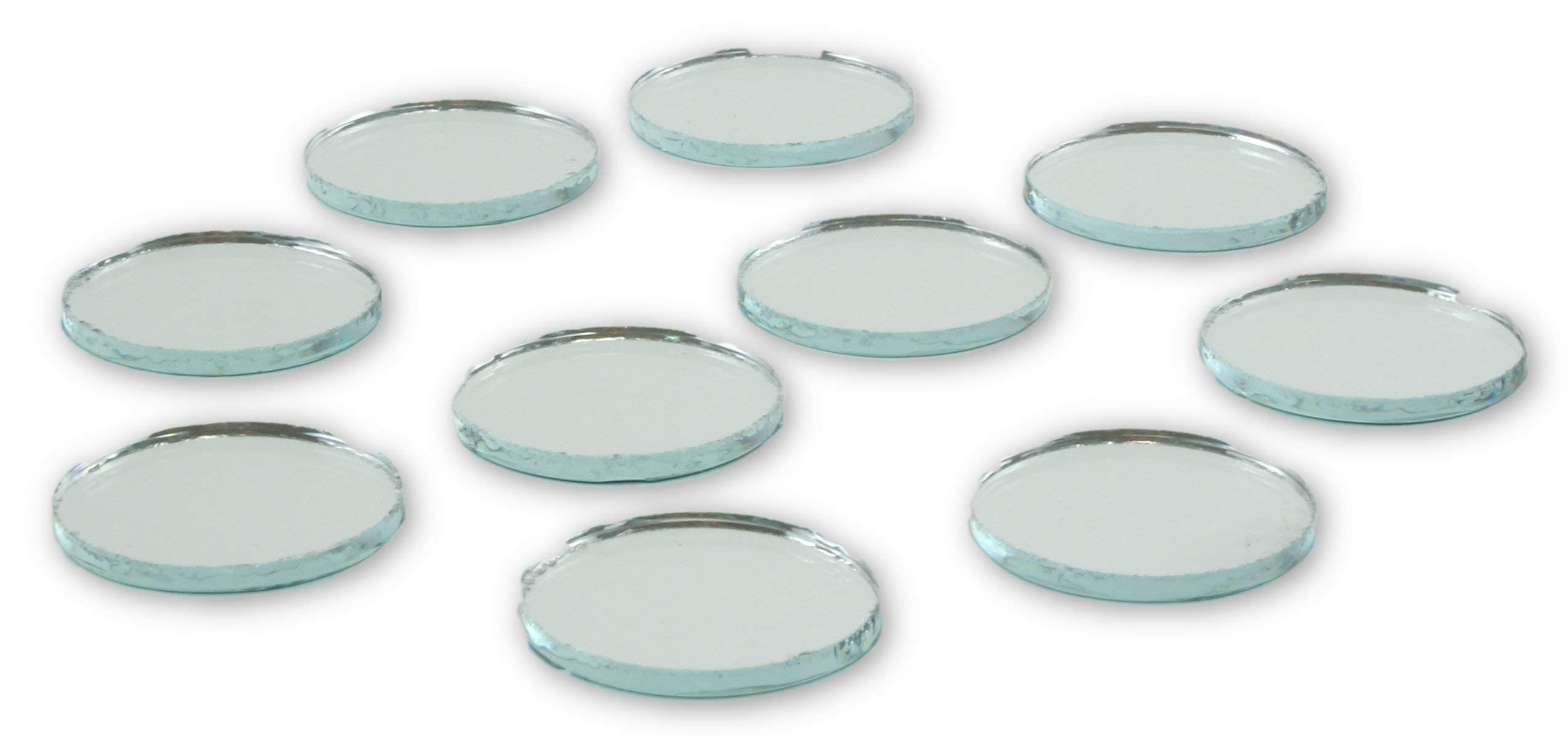 1 Inch Small Mini Round Craft Mirrors - 25 Pieces Mirror Mosaic Tiles for DIY Home Decor, Scrapbooking, and Art Projects - Perfect for Wall Art, Jewelry Making, and Kids Crafts