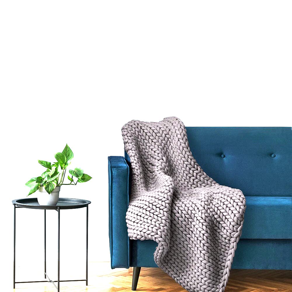 Handmade Chunky Knit Weighted Blanket 60
