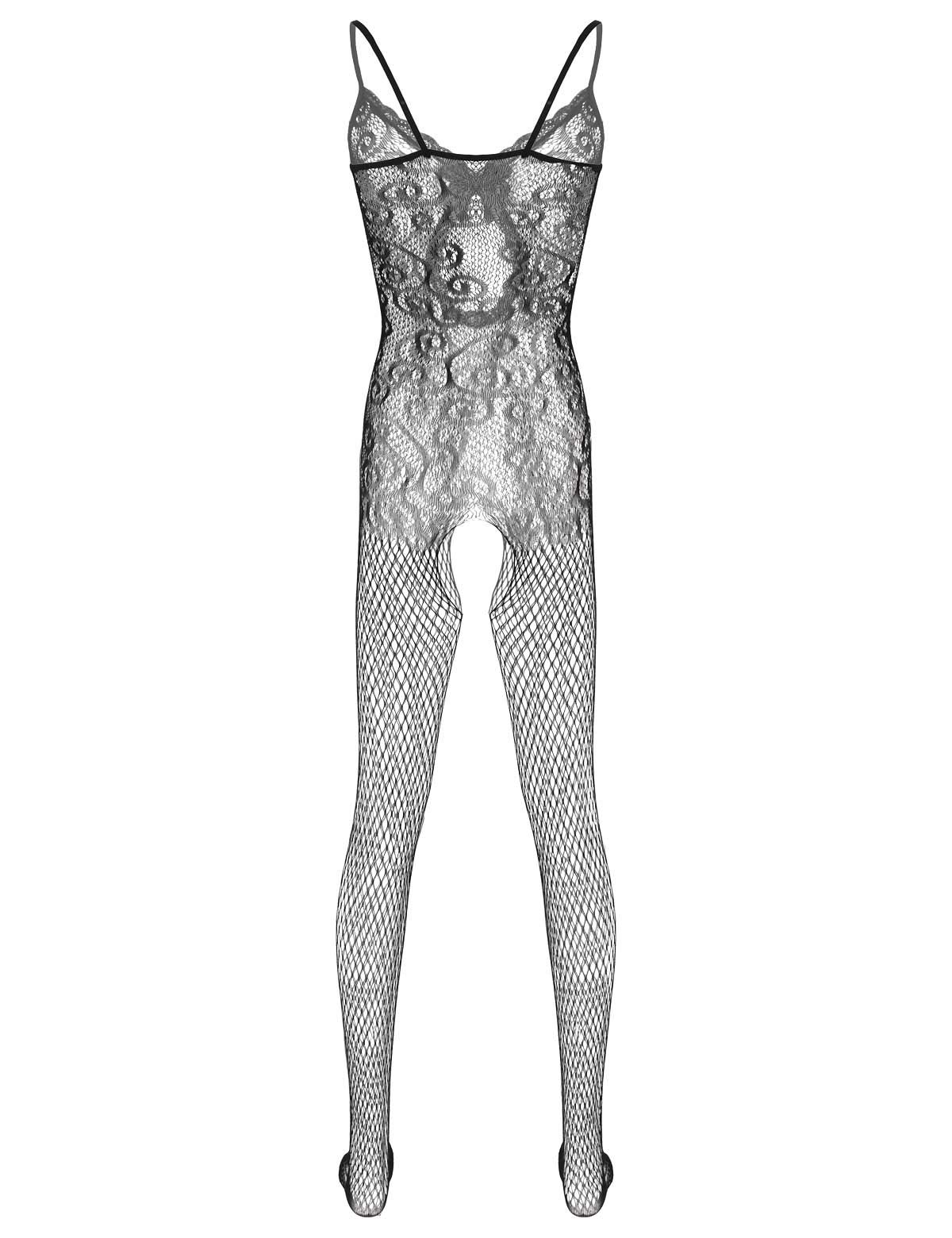 ACSUSS Black Fishnet Pantyhose Tights for Men - Sexy Open Design Bodysuit Stockings | Perfect for Cosplay, Halloween, and Sensual Outfits