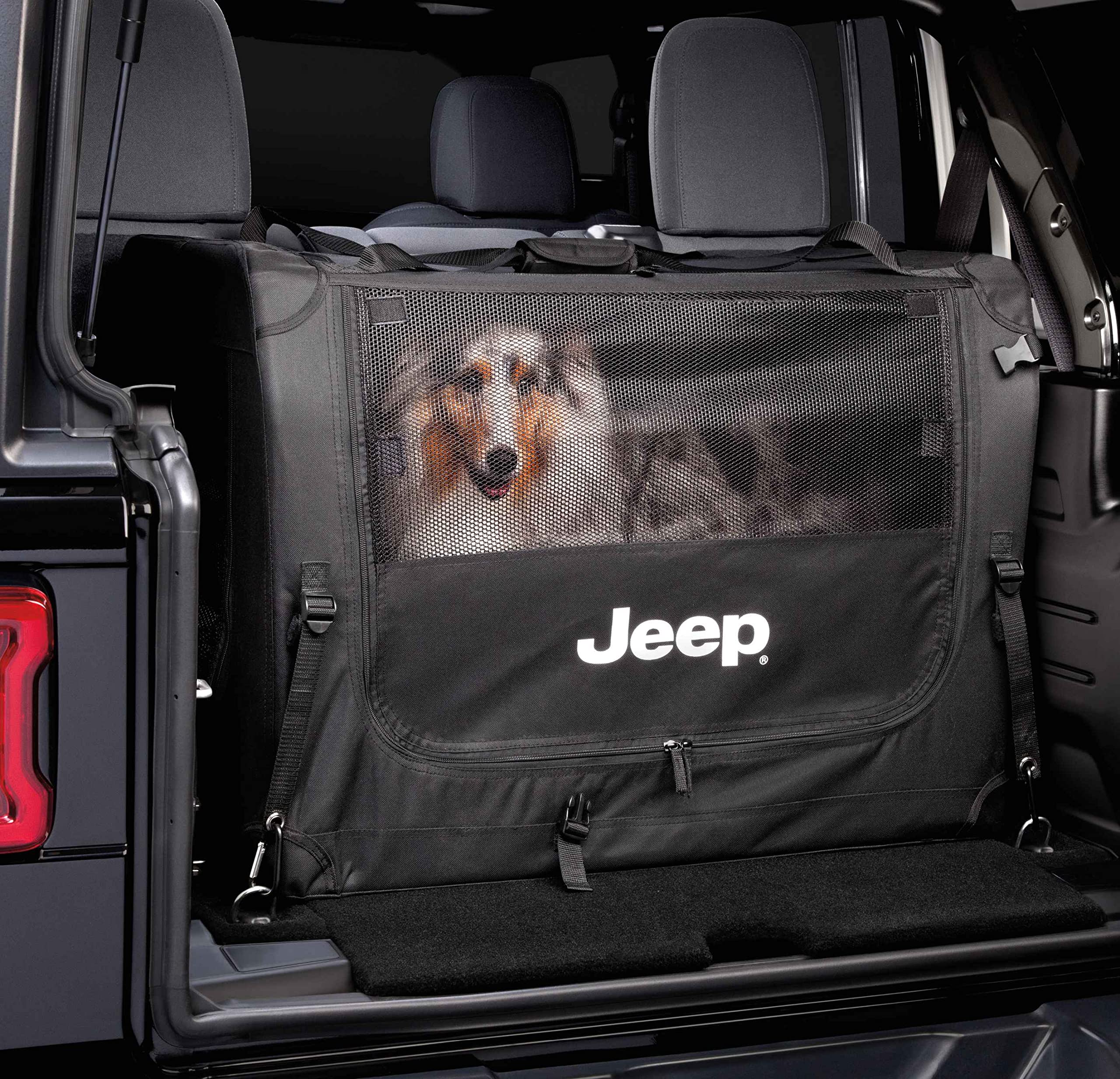 2014 Jeep Cherokee Collapsible Pet Kennel by Mopar - Portable Travel Dog Crate for SUV Road Trips & Outdoor Adventures