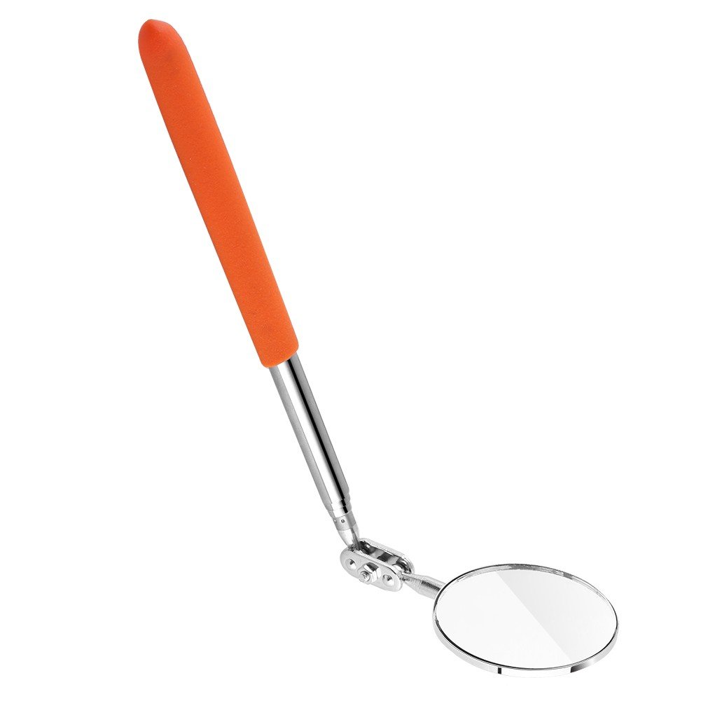 360° Rotating Telescopic Inspection Mirror for Mechanics - Extendable 50×600mm Tool with Grip Cover - Perfect for Car Repair, HVAC & Machine Maintenance