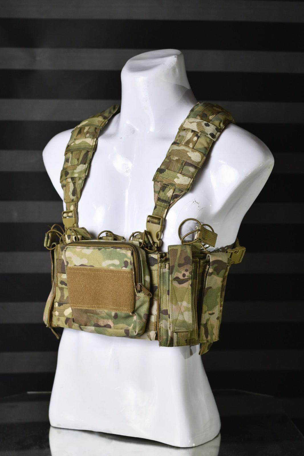 20-Piece Raider Tactical Chest Rig with Pouches & Accessories - Perfect for Airsoft, Hunting, and Outdoor Adventures